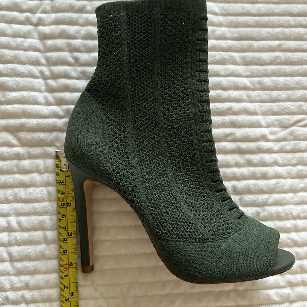 Green ALDO heels with open toe